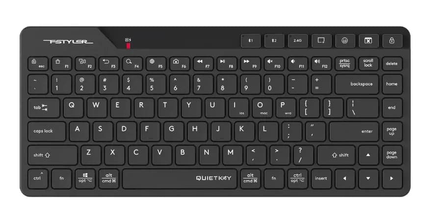 Клавиатура A4Tech Fstyler FBK26C AS, чёрная, Bluetooth / 2,4 ГГц, EN/RU