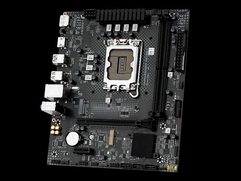 Матплата MAXSUN MS-Challenger H810M-F, LGA1851, Intel H810, 2xDDR5, 1xPCI-E16X, 1xPCI-E1x, Sound8Ch, GBLAN, 2SATA+M.2, mATX, 4USB3.2+5USB2.0, HDMI, DP