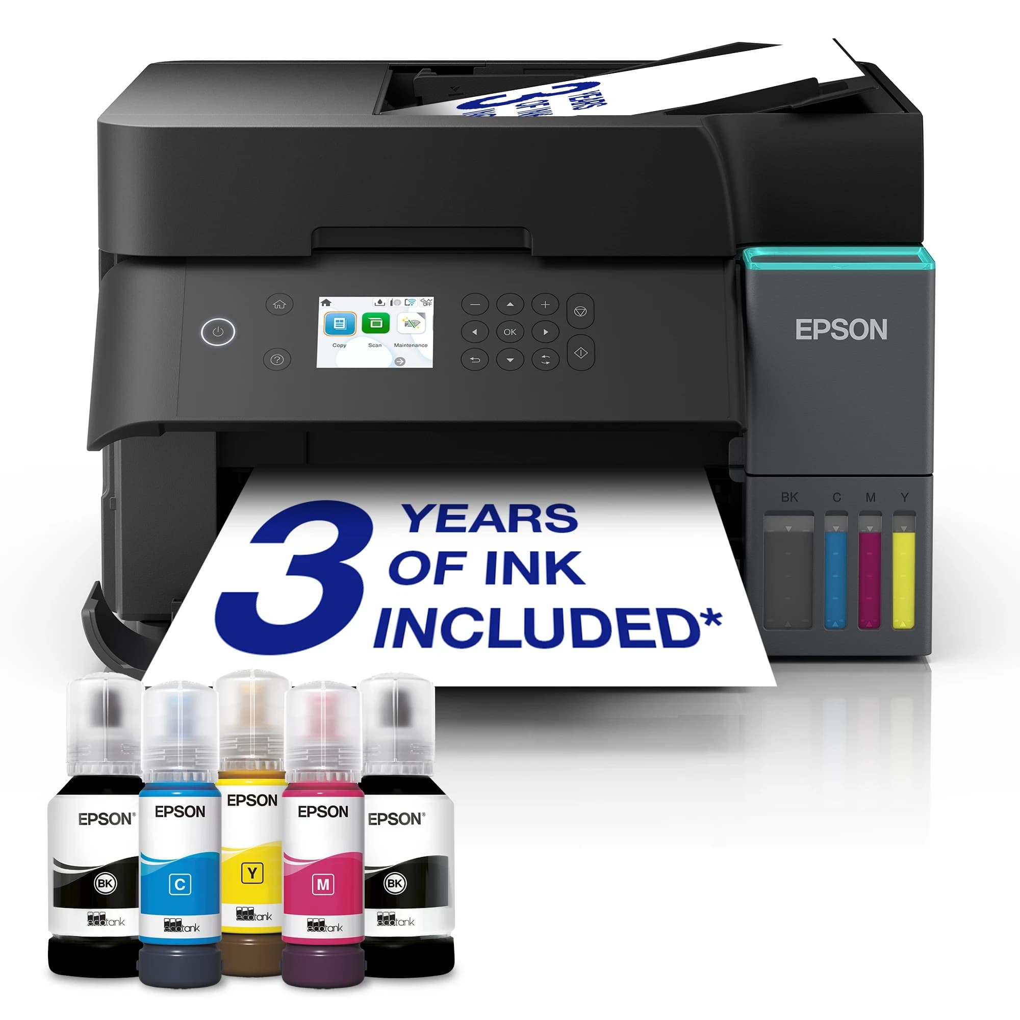 МФУ Epson L6370 (Printer-copier-scaner, A4, 35/18ppm (Black/Color), 64-300g/m2, 4800x1200dpi, 1200×2400 scaner, LCD 6.1 cm, Duplex, ADF, USB, Wi-Fi, LAN