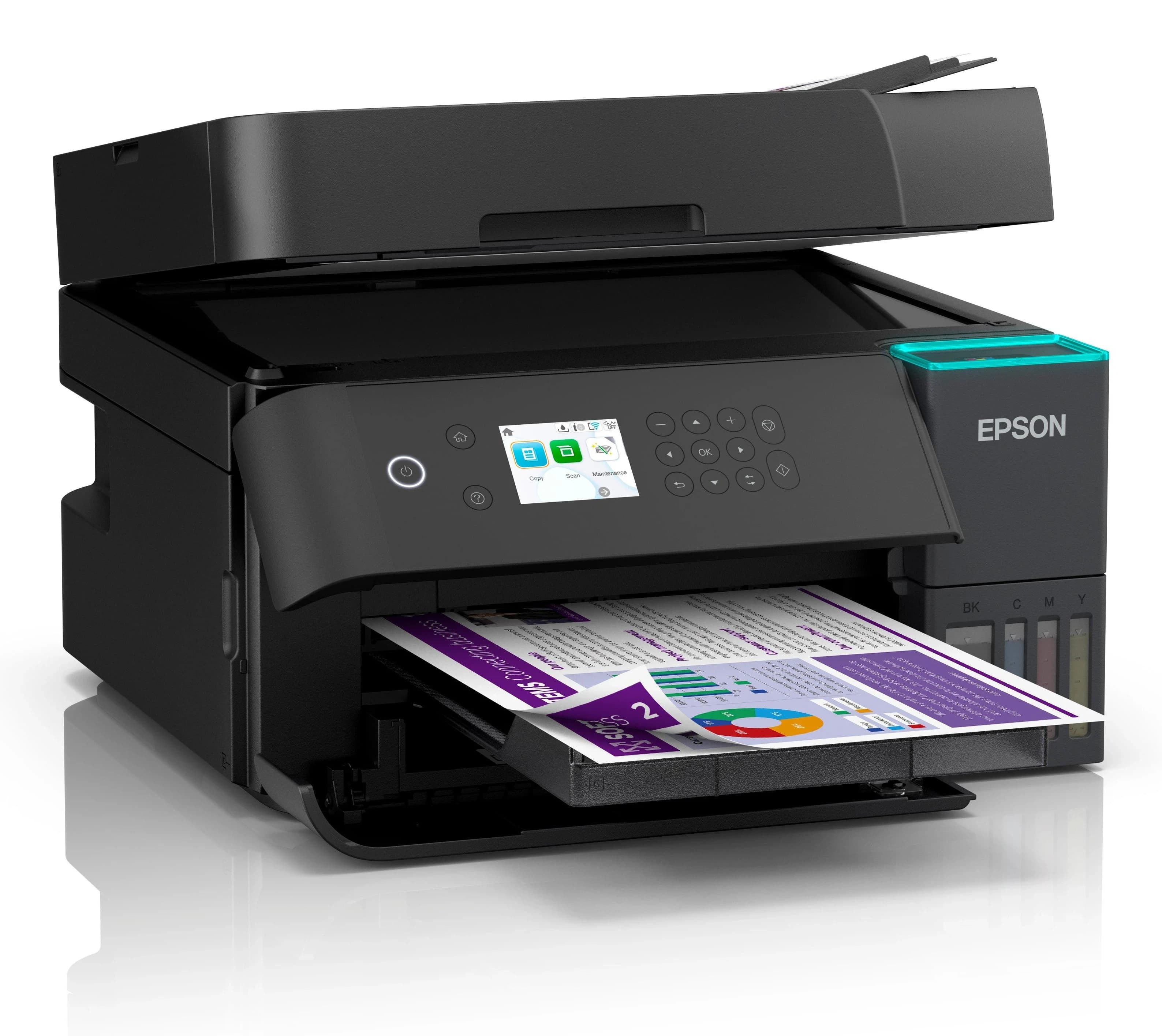 МФУ Epson L6370 (Printer-copier-scaner, A4, 35/18ppm (Black/Color), 64-300g/m2, 4800x1200dpi, 1200×2400 scaner, LCD 6.1 cm, Duplex, ADF, USB, Wi-Fi, LAN