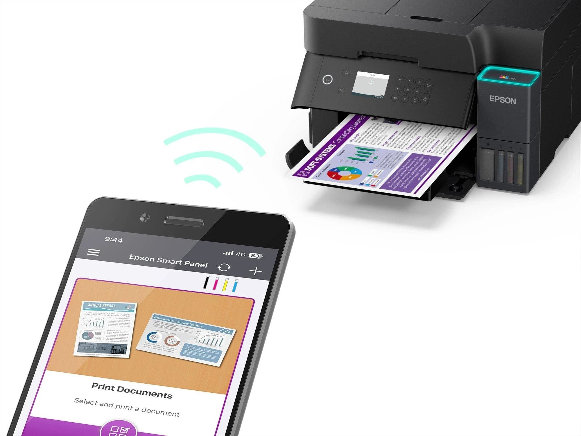 МФУ Epson L6370 (Printer-copier-scaner, A4, 35/18ppm (Black/Color), 64-300g/m2, 4800x1200dpi, 1200×2400 scaner, LCD 6.1 cm, Duplex, ADF, USB, Wi-Fi, LAN