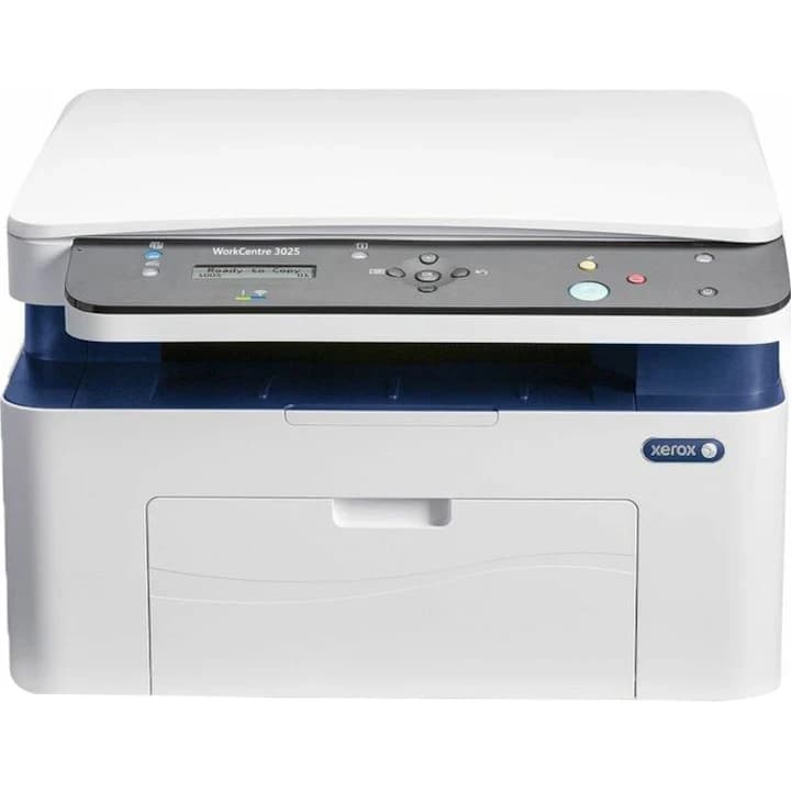 МФУ Xerox WorkCentre 3025BI, A4, Лазерное, 20 стр/мин, P/C/S, Нагрузка (max) 15K в месяц, Platen cover, 150+1 стр. - емкость лотков подачи, 600MHz, 128MB, GDI, USB 2.0, Wi-Fi