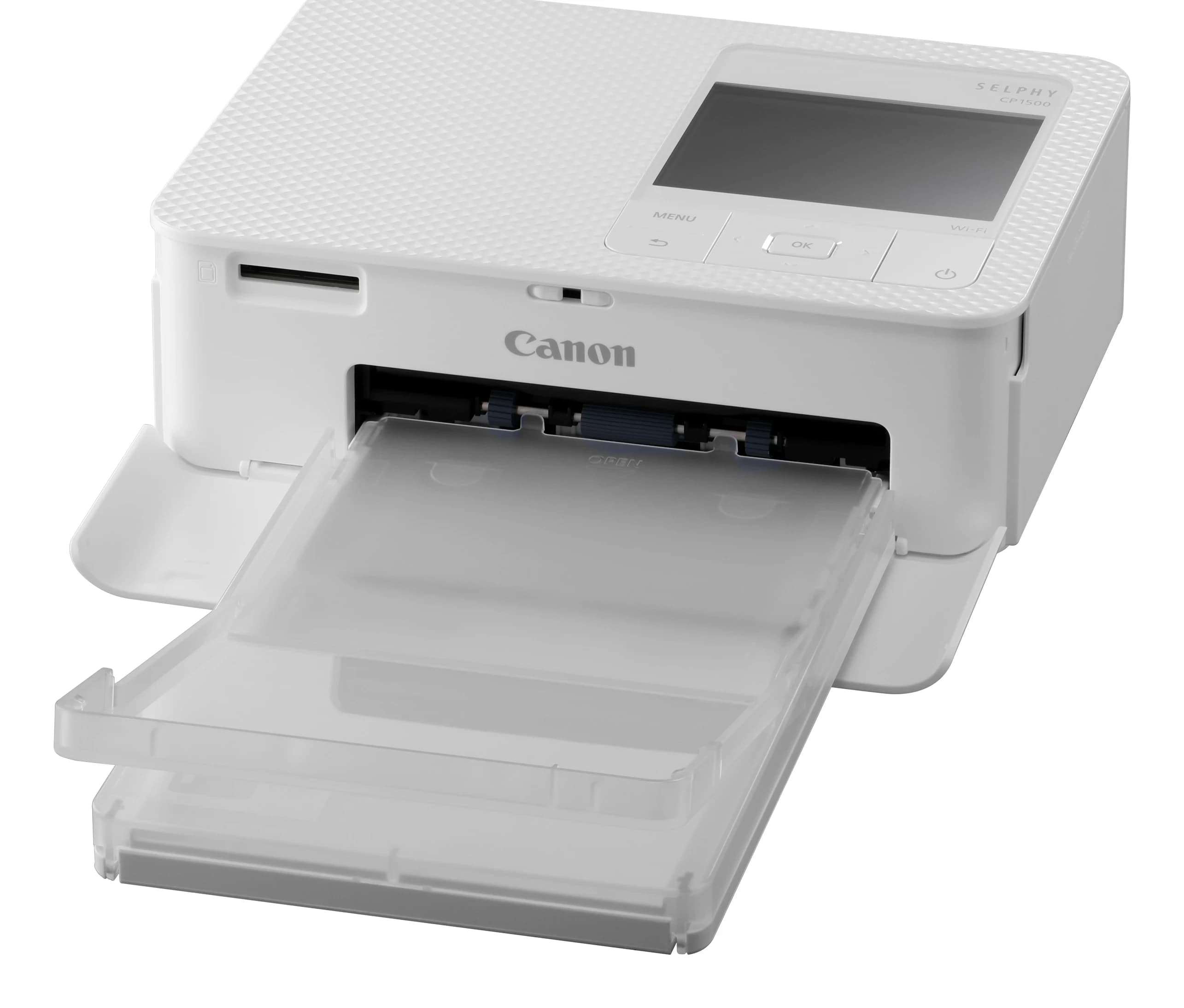 Фотопринтер Canon SELPHY CP1500 Dye-Sub 10x15, 41sec/photo (Postcard), 300x300dpi, USB-C, Wi-Fi, SD, Отпечатки со сроком службы 100 лет, белый