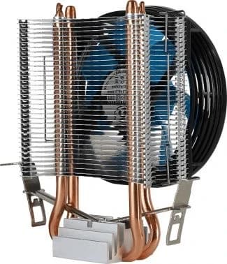 Кулер для процессора Aerocool Verkho 2 Intel 1700/1200/115X/775/AM5/AM4/AM3+/AM3/AM2+/AM2/FM2/FM1, 110W, 90мм, 800-2000 об/мин, 15-25 дБA, 4pin, 2 теплотрубки, 90 x 25 мм, Черный