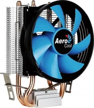 Кулер для процессора Aerocool Verkho 2 Intel 1700/1200/115X/775/AM5/AM4/AM3+/AM3/AM2+/AM2/FM2/FM1, 110W, 90мм, 800-2000 об/мин, 15-25 дБA, 4pin, 2 теплотрубки, 90 x 25 мм, Черный