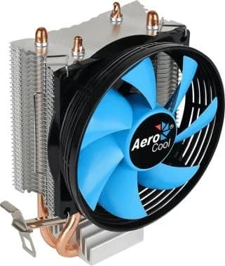 Кулер для процессора Aerocool Verkho 2 Intel 1700/1200/115X/775/AM5/AM4/AM3+/AM3/AM2+/AM2/FM2/FM1, 110W, 90мм, 800-2000 об/мин, 15-25 дБA, 4pin, 2 теплотрубки, 90 x 25 мм, Черный