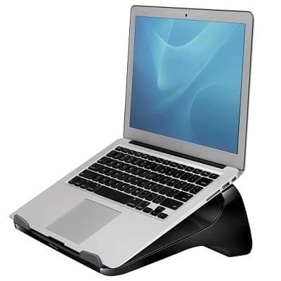 Подставка для ноутбука, Fellowes, Breyta 14"-15.6", 12 уровней регулировки, Нагрузка до 4кг, Пассивное охлаждение (вентиляционные отверстия), Габариты 268х235х14мм, Черный [100016558]