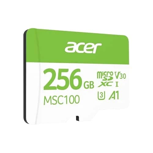 Карта памяти Secure Digital Card Acer 256GB MSC100 microSDXC UHS-I, Class 10 U3/V30 R:100MB/s [BL.9BWWA.338]