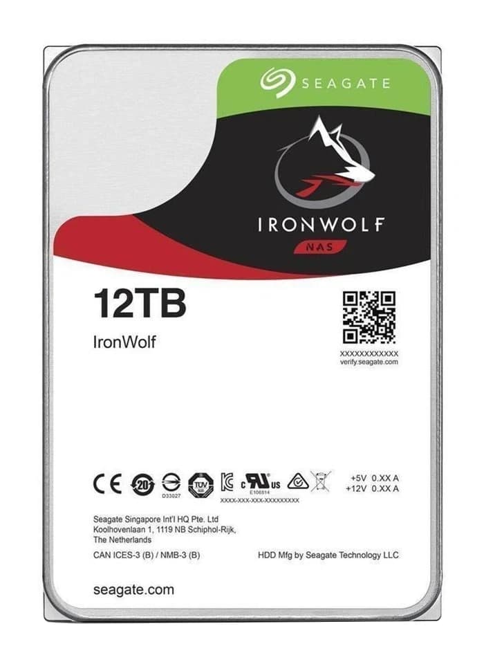 Жёсткий диск Seagate IronWolf NAS (12 ТБ, SATA) [ST12000VN0008]