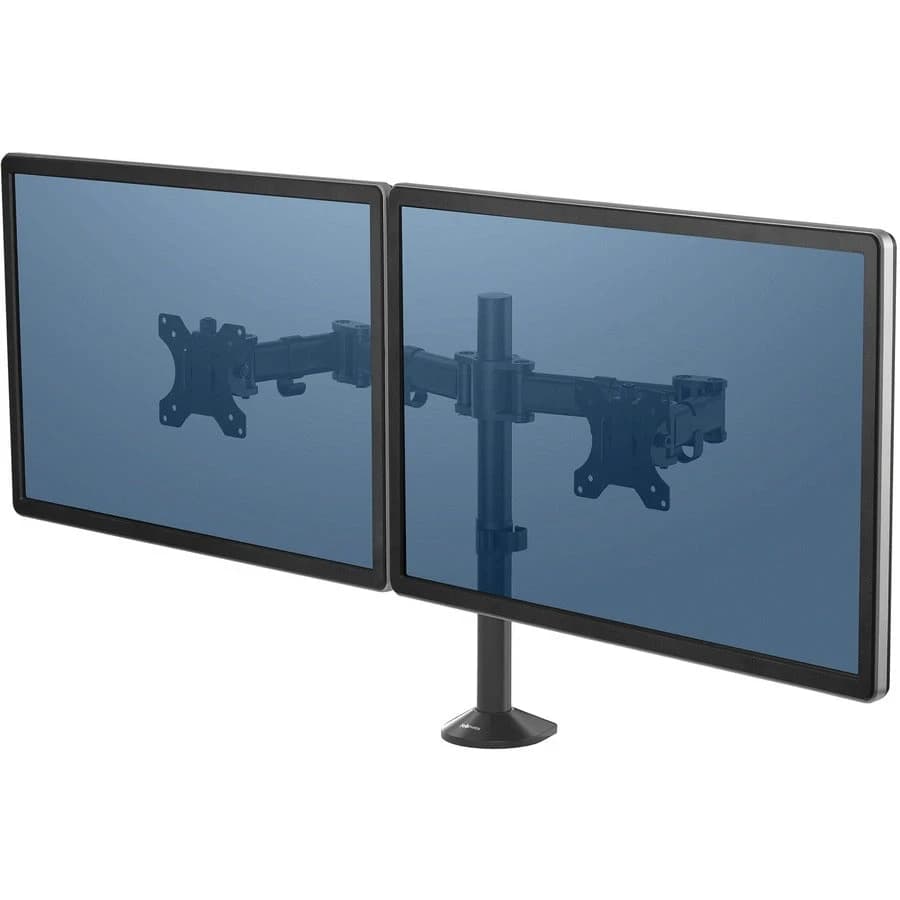 Кронштейн для монитора Fellowes Reflex Dual Monitor Arm (до 27", 8.0 кг) чёрный [8502601]