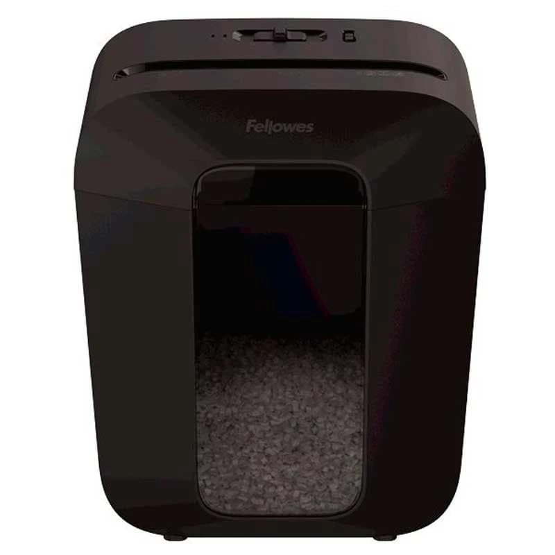 Шредер Fellowes LX41 Уровень секретности P-4, Фрагмент 4х12 мм, подача 8(50) лист, Емкость корзины 17 л, Уничтожение скоб, скрепок, пл. карт, Черный