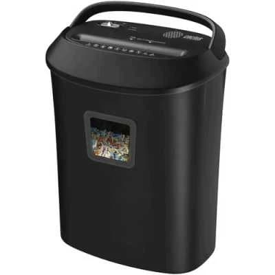 Шредер Fellowes POWERSHRED LX201 Уровень секретности P-5, Фрагмент 2х12 мм, Подача 10(15) лист, Емкость корзины 22 л, Уничтожение скоб, скрепок, пл. карт, Черный