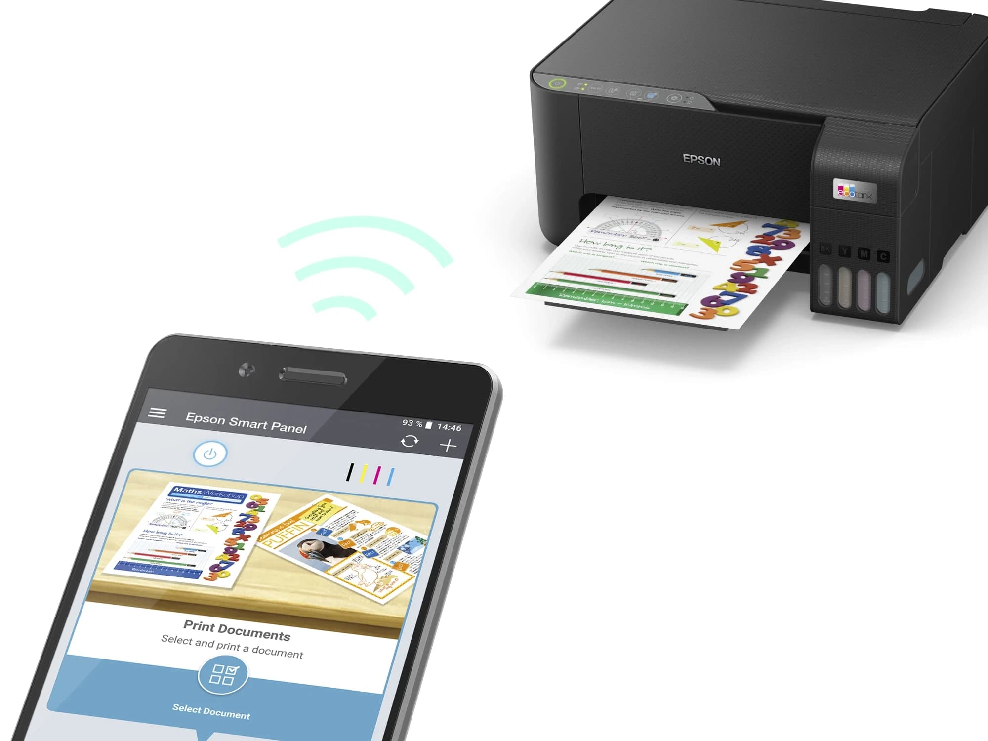 Epson L3250 with Wi-Fi (A4, printer, scanner, copier, 33/15ppm, 5760x1440dpi printer, 1200x2400dpi scaner, copier 1200x2400dpi), Epson iPrint, Epson Email Print, Black, с оригинальными чернилами ink103 - 5шт
