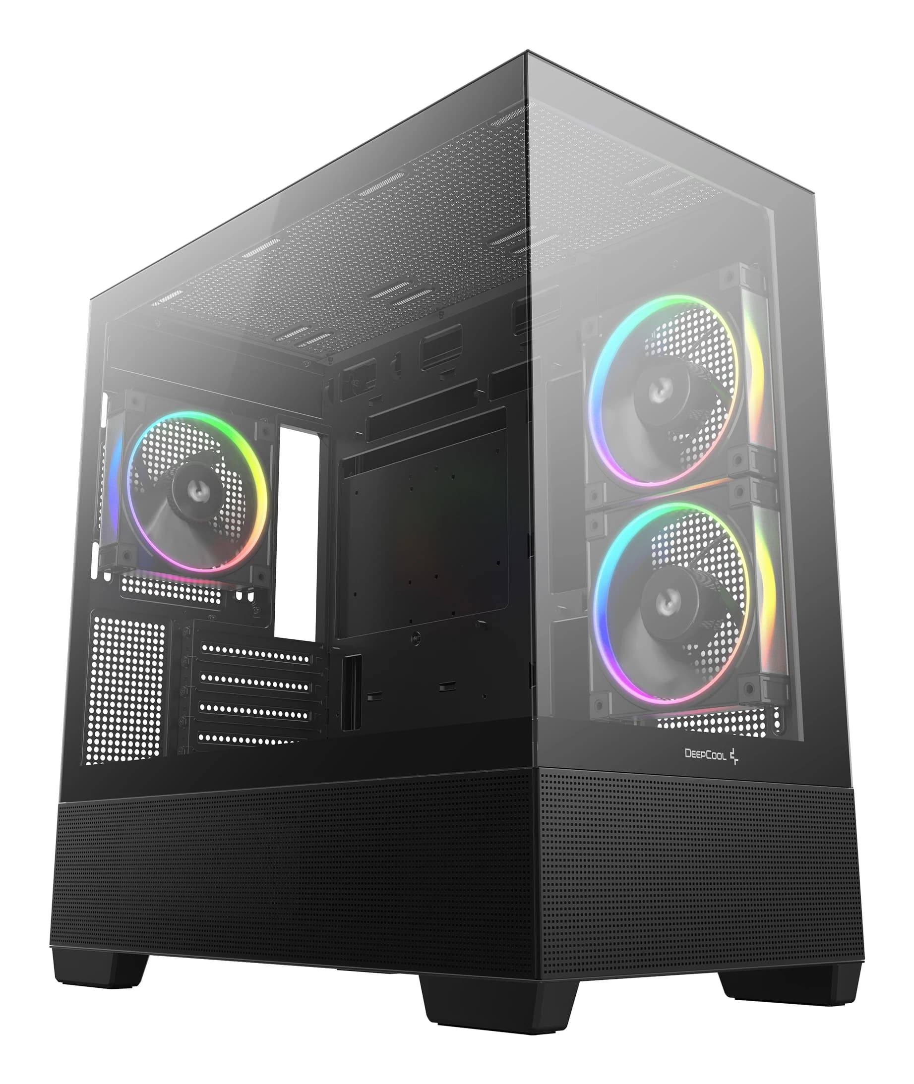 DEEPCOOL MATX CG380 3F w/o PSU USB3.0×2 Front , Type-C + 120mm*3 ARGB fans
