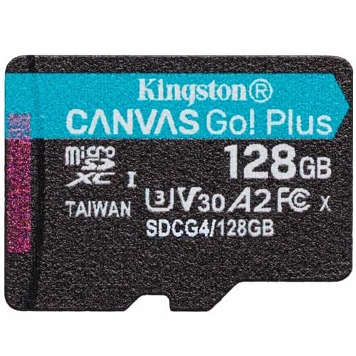 Micro Secure Digital Card (Trans Flash) 128GB HC10 KINGSTON Canvas Go Plus G4 200R V30