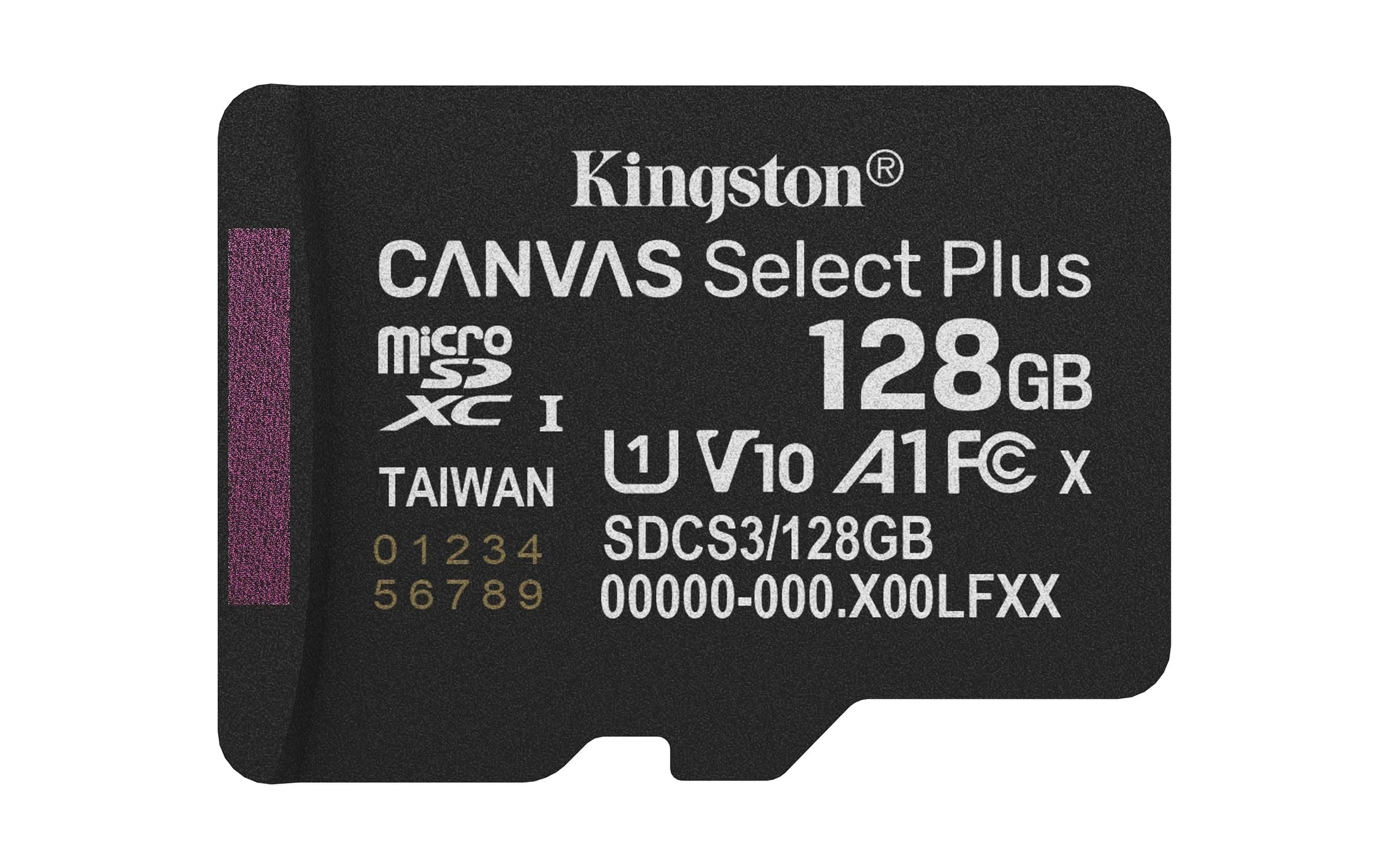 Карта памяти Kingston Canvas Select Plus G3 (128 ГБ, microSDXC, UHS-I)