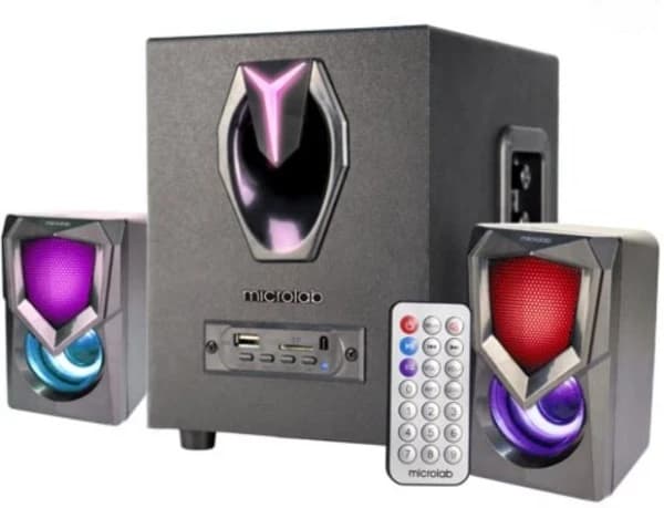 Колонки Microlab G101BT Gaming (2.1, 11 Вт, Bluetooth 5.0, LED 7 цветов) чёрный