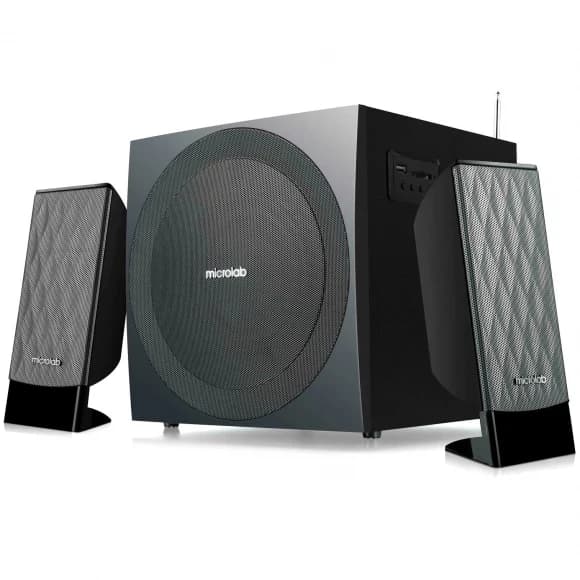 Microlab Subwoofer M-300U 2.1 BLACK 38W(14W+2*12W) USB,SD,FM