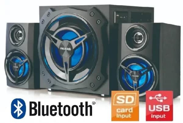 Microlab Subwoofer X3BT 2.1 BLACK 98W(24W*2+50W), Bluetooth 5.0