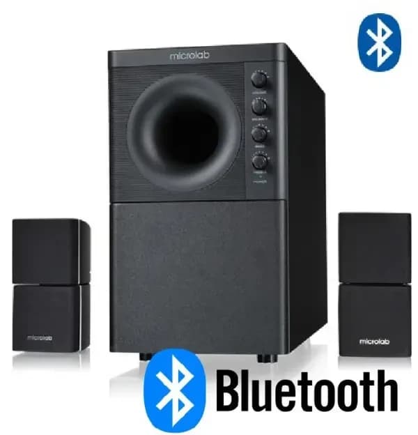 Microlab Subwoofer X3BT 2.1 BLACK 98W(24W*2+50W), Bluetooth 5.0