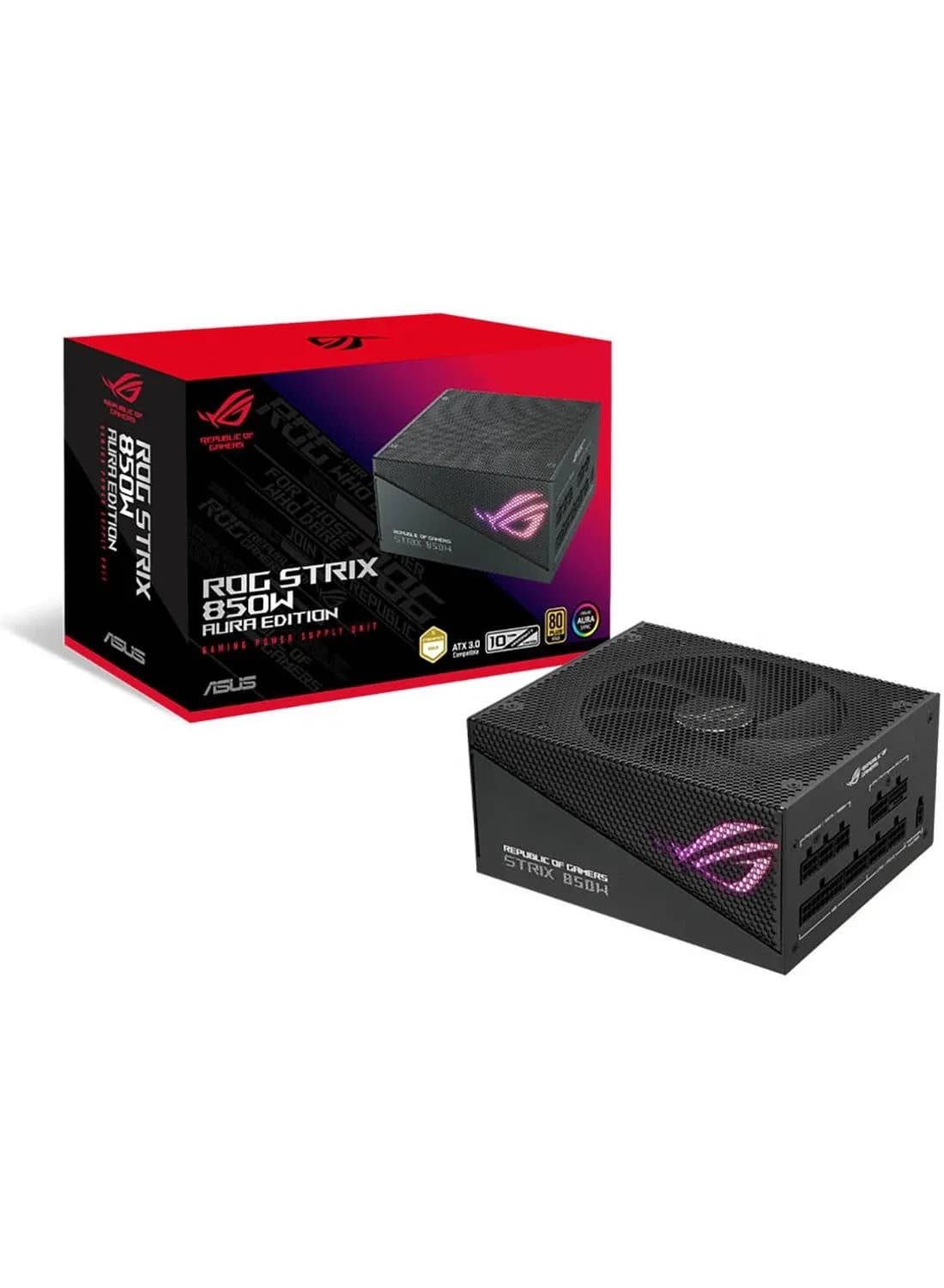 Power Unit ASUS ROG-STRIX-850G-AURA GAMING 850W 80 PLUS GOLD certified 100-240V/ATX