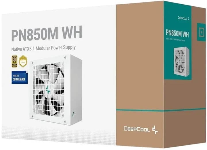 Power Unit DEEPCOOL PN850M WH WHITE 850W 80 PLUS GOLD certified 100-240V/ATX12V 3.1 & SSI EPS 12V