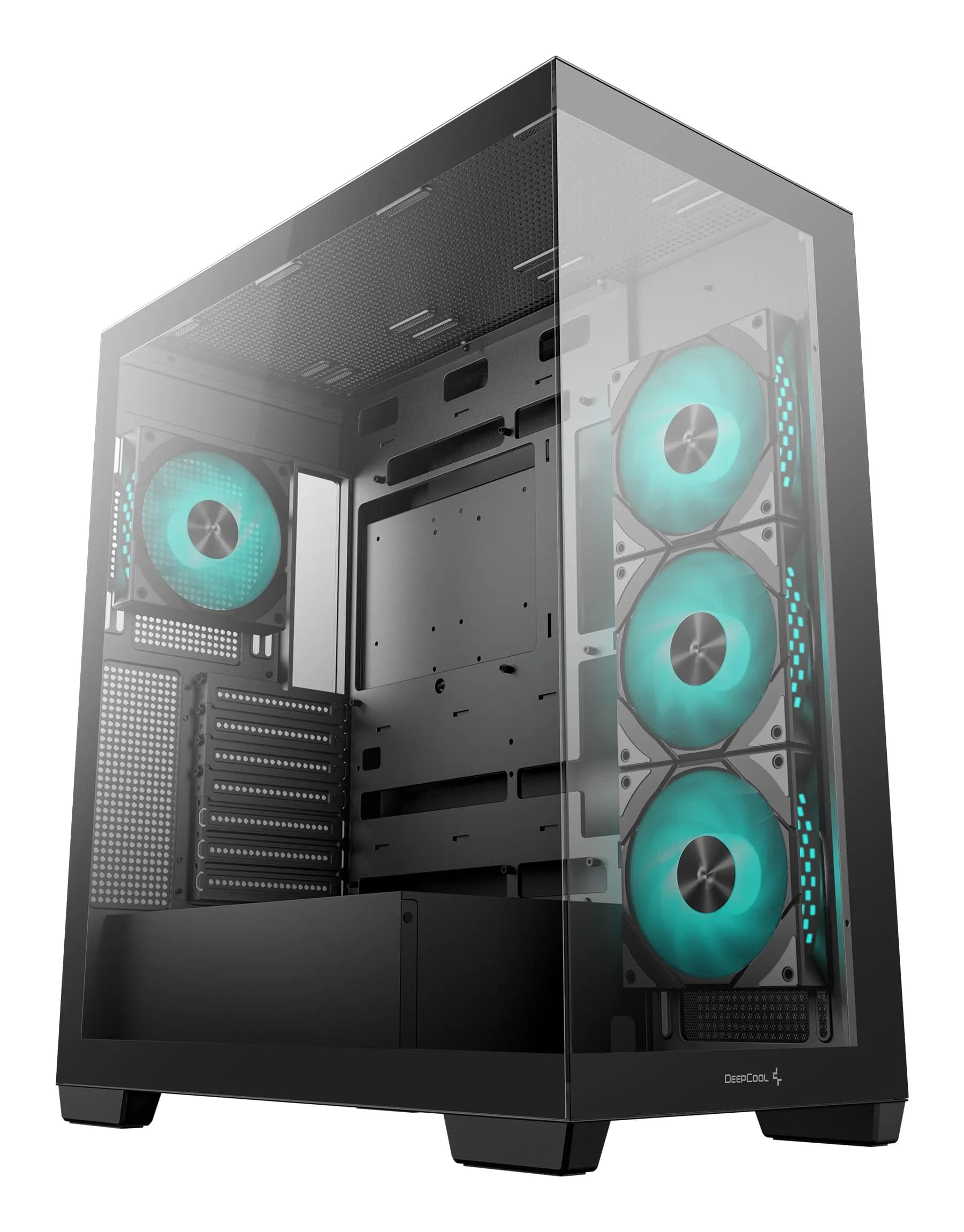 DEEPCOOL ATX CG580 4F w/o PSU USB3.0×2 Front , Type-C + 120mm*3 fans