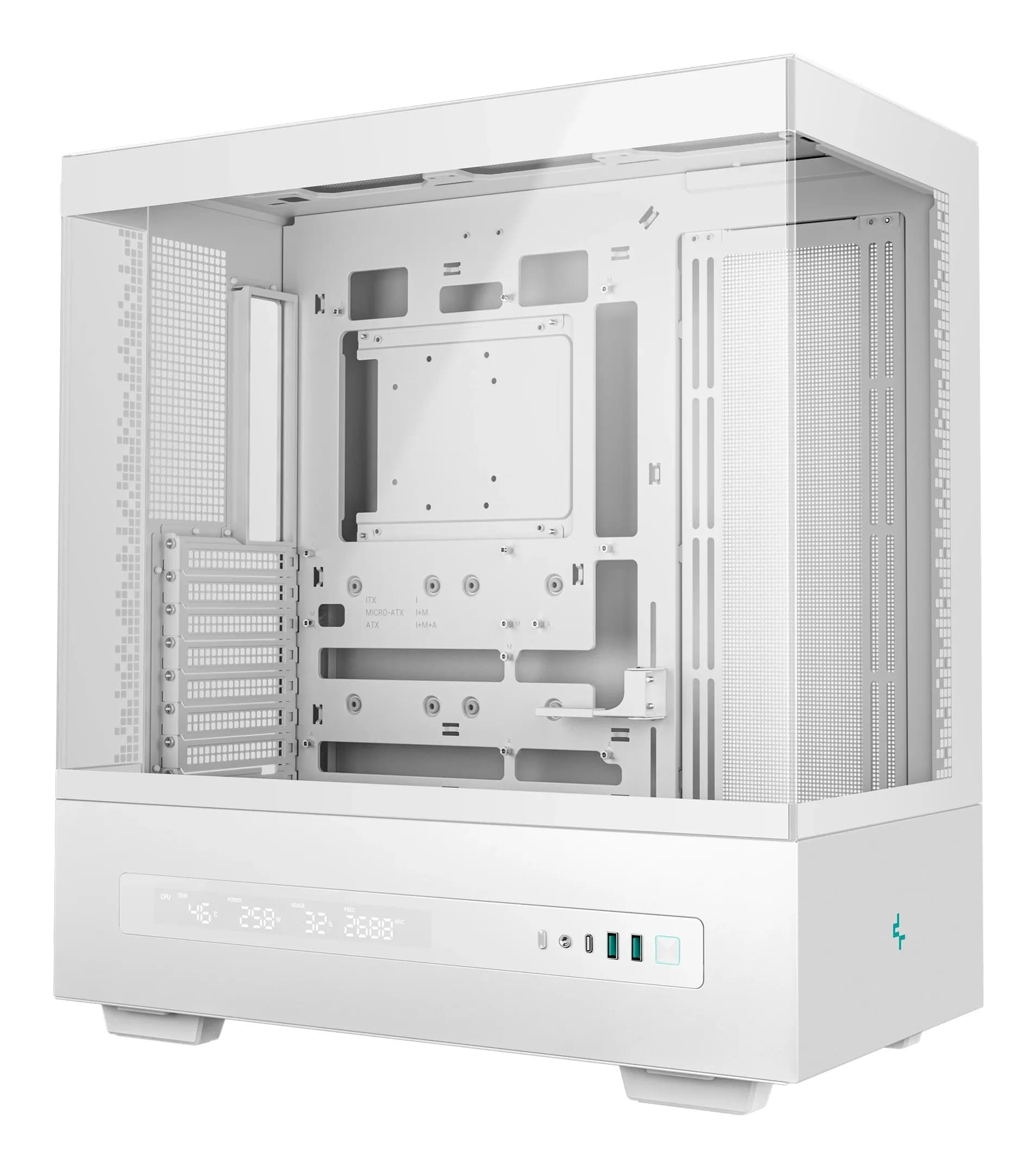 DEEPCOOL ATX CH690 DIG. WH WHITE w/o PSU USB3.0×2 Type-C*1