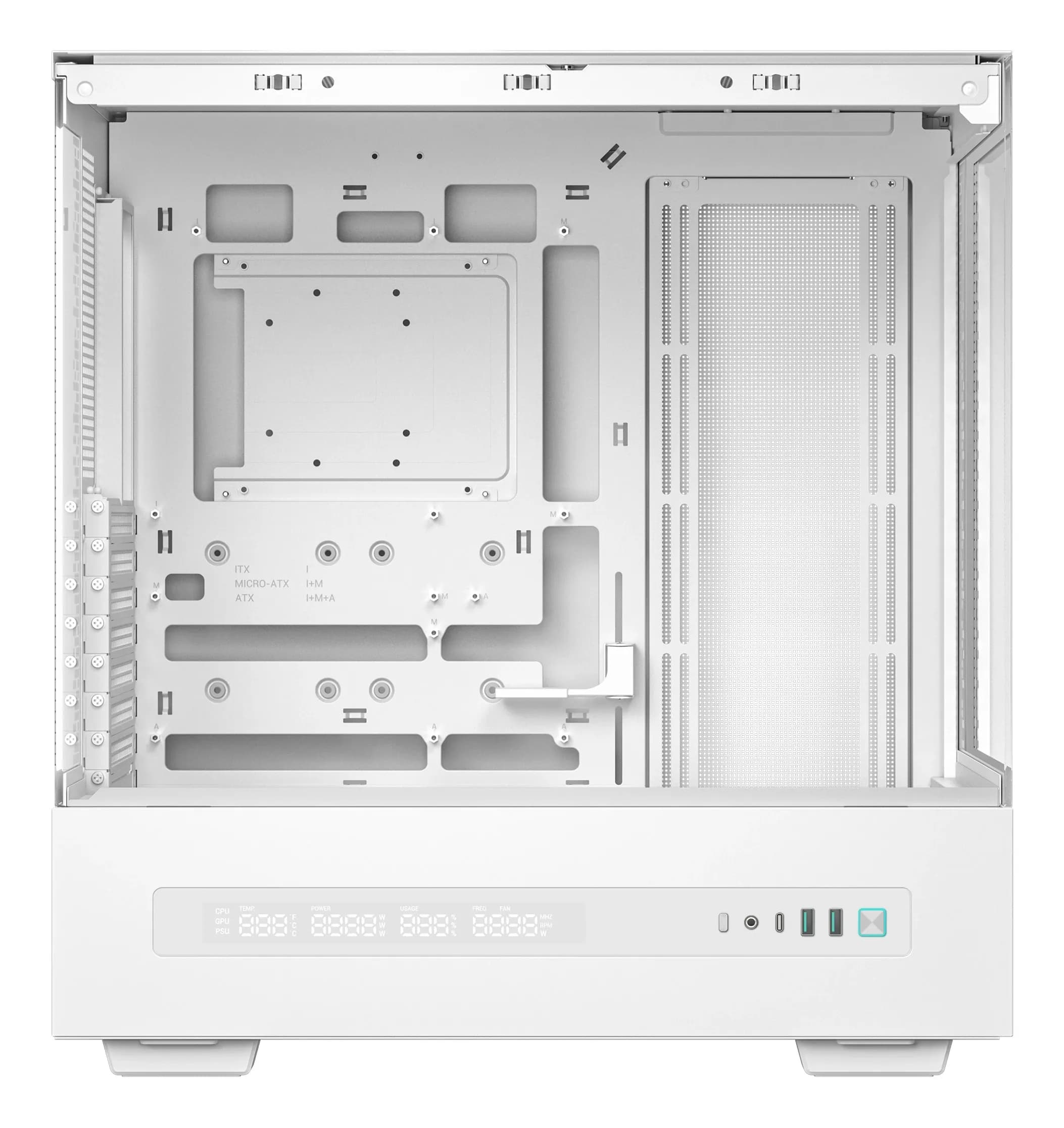 DEEPCOOL ATX CH690 DIG. WH WHITE w/o PSU USB3.0×2 Type-C*1