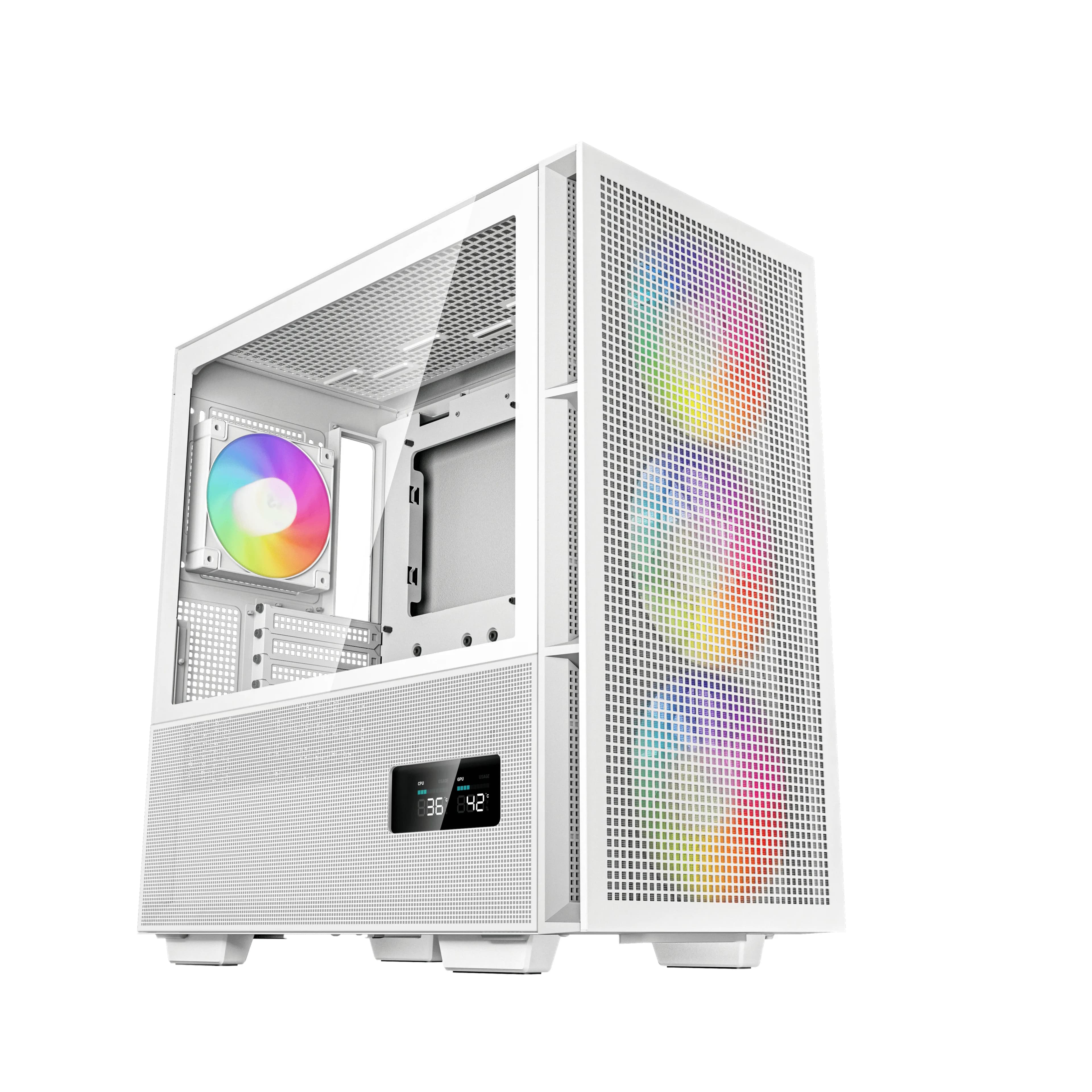 DEEPCOOL EATX CH560 DIG. WH WHITE w/o PSU USB3.0×2 Type-C*1 ARGB 3*140mm+1×120mm FAN (360mm)