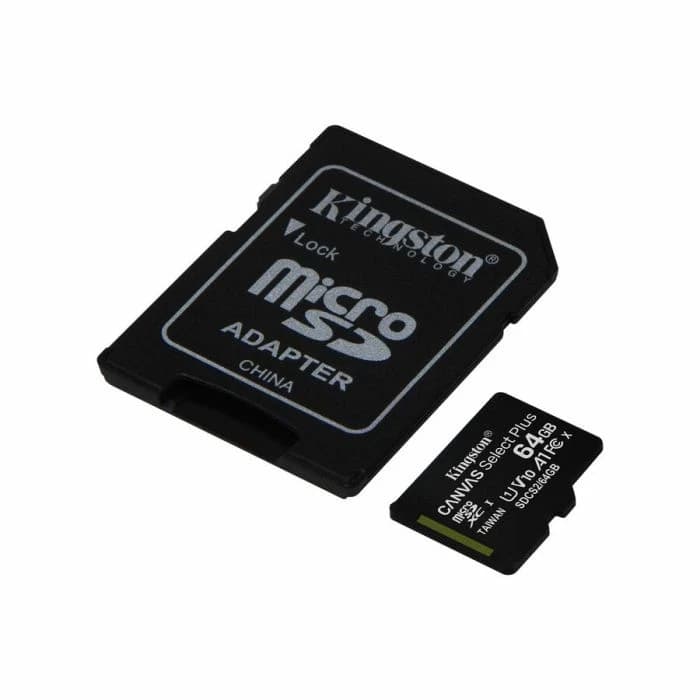 Micro Secure Digital Card (Trans Flash) 64GB HC10 KINGSTON Canvas Select Plus 100R A1 C10