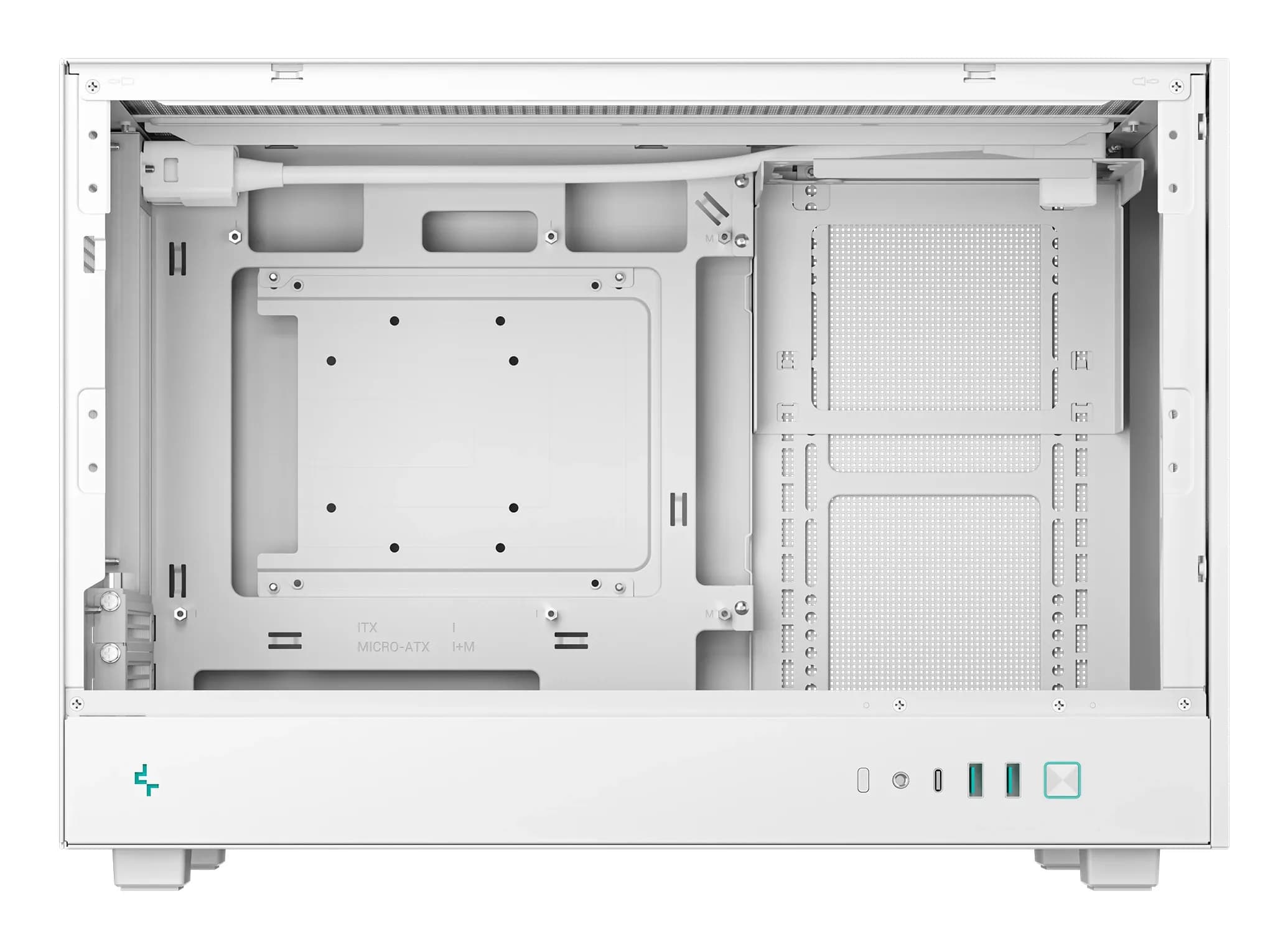 DEEPCOOL MATX CH260 WH WHITE w/o PSU USB 3.0 Front Type-C, Mesh panel