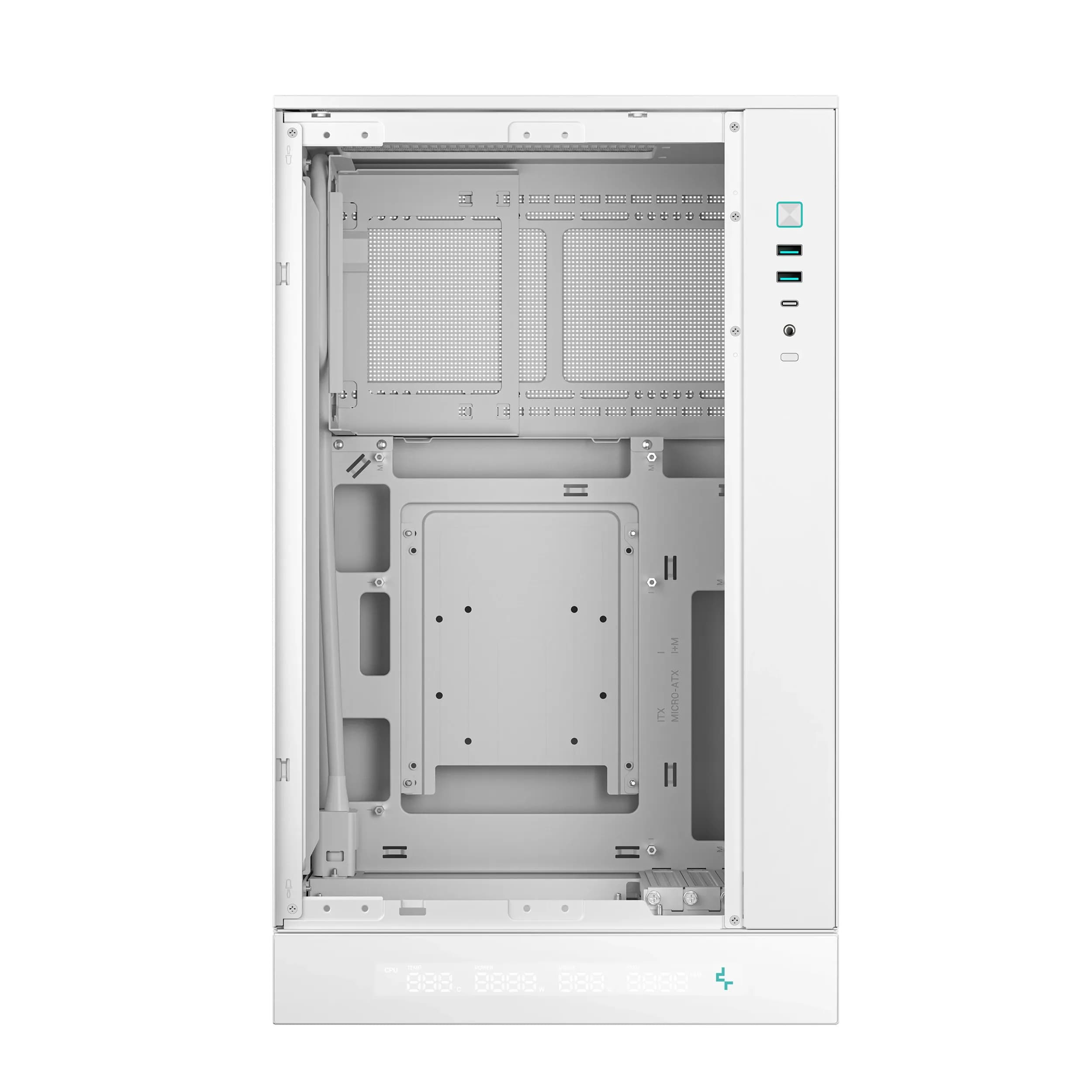 DEEPCOOL MATX CH270 DIG. WH WHITE w/o PSU USB 3.0 Front Type-C, Mesh panel