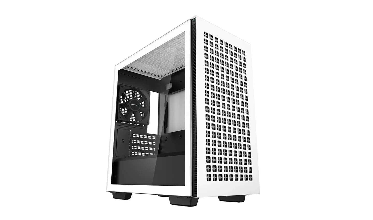 DEEPCOOL MATX CH370 WH WHITE w/o PSU 2*USB 3.0 1×120mm Grill design front panel