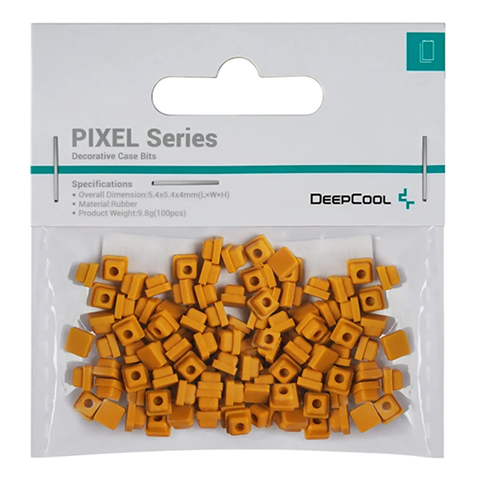 Декоративный резиновый элемент DEEPCOOL PIXEL PO для корпусов DEEPCOOL MESH (100 pcs pack), оранж.