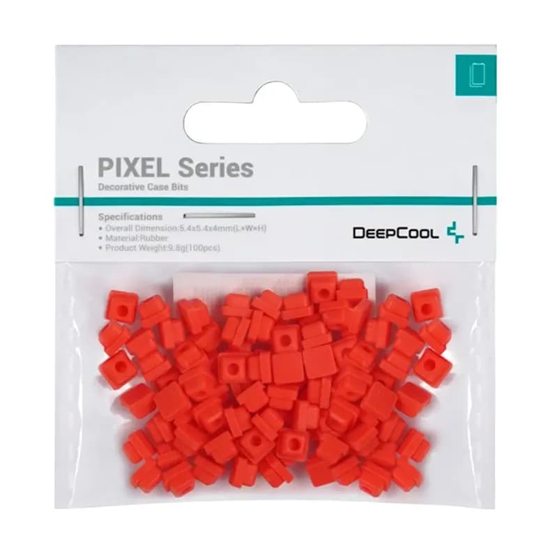 Декоративный резиновый элемент DEEPCOOL PIXEL RD для корпусов DEEPCOOL MESH (100 pcs pack), красный