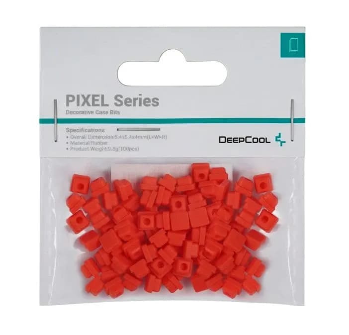 Декоративный резиновый элемент DEEPCOOL PIXEL RD для корпусов DEEPCOOL MESH (100 pcs pack), красный