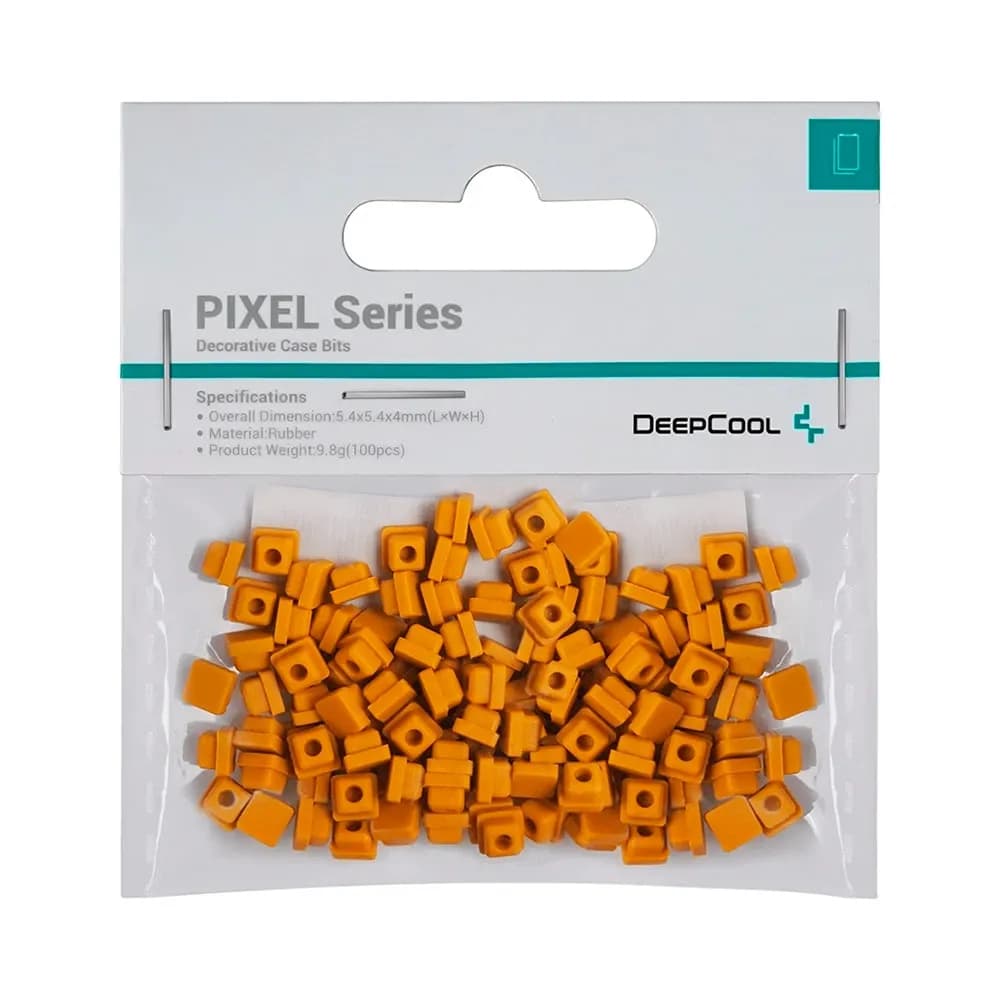 Декоративный резиновый элемент DEEPCOOL PIXEL YE для корпусов DEEPCOOL MESH (100 pcs pack), желтый