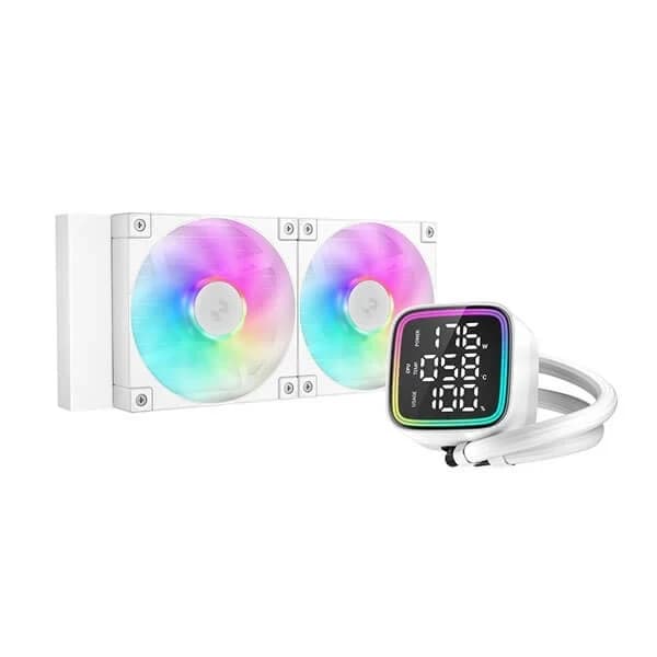 DEEPCOOL LD240 WH ARGB WHITE 120*2 FAN DIG. CPU STATUS LGA20xx/1700/1200/115*/AMD