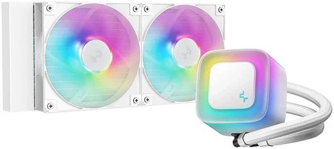 DEEPCOOL LE240 WH V2 WHITE ARGB 120*2 FAN LGA1851/1700/1200/115*/AMD