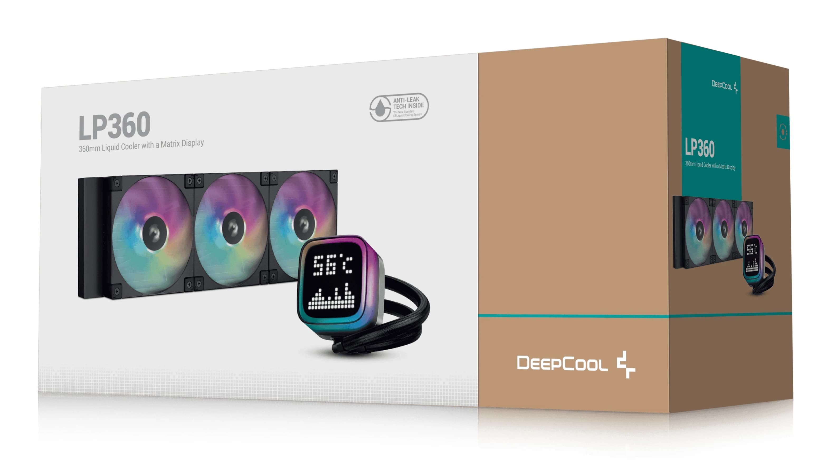 DEEPCOOL LP360 ARGB 120*3 FAN, 14x14 MATRIX LED DISPLAY, LGA20xx/1700/1200/115*/AMD