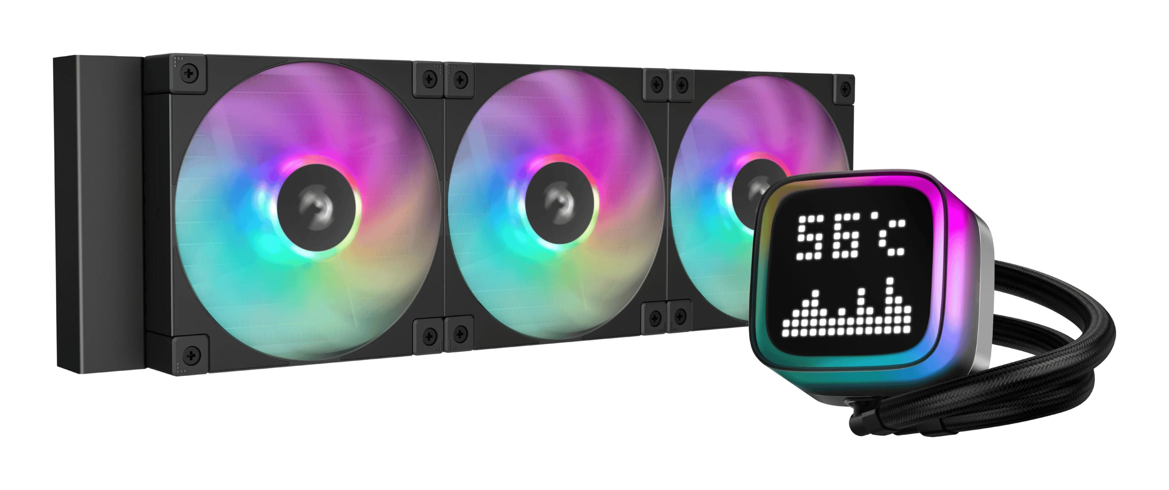 Система жидкостного охлаждения DeepCool LP360 (ARGB) чёрный