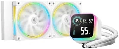 DEEPCOOL LQ240 WH WHITE ARGB 120*2 FAN, LED DIGITAL DISPLAY, LGA20xx/1700/1200/115*/AMD