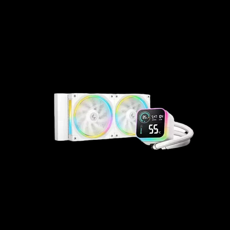 DEEPCOOL LQ240 WH WHITE ARGB 120*2 FAN, LED DIGITAL DISPLAY, LGA20xx/1700/1200/115*/AMD
