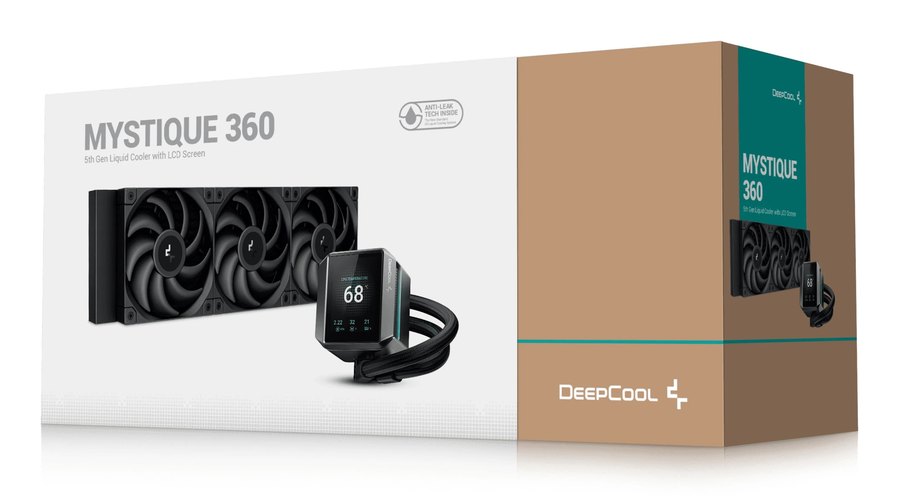 DEEPCOOL MYSTIQUE 360 ARGB 120*3 PWM ARGB FAN 2.8” 640x480 TFT LCD ARGB PUMP LGA20xx/1700/1200/115*