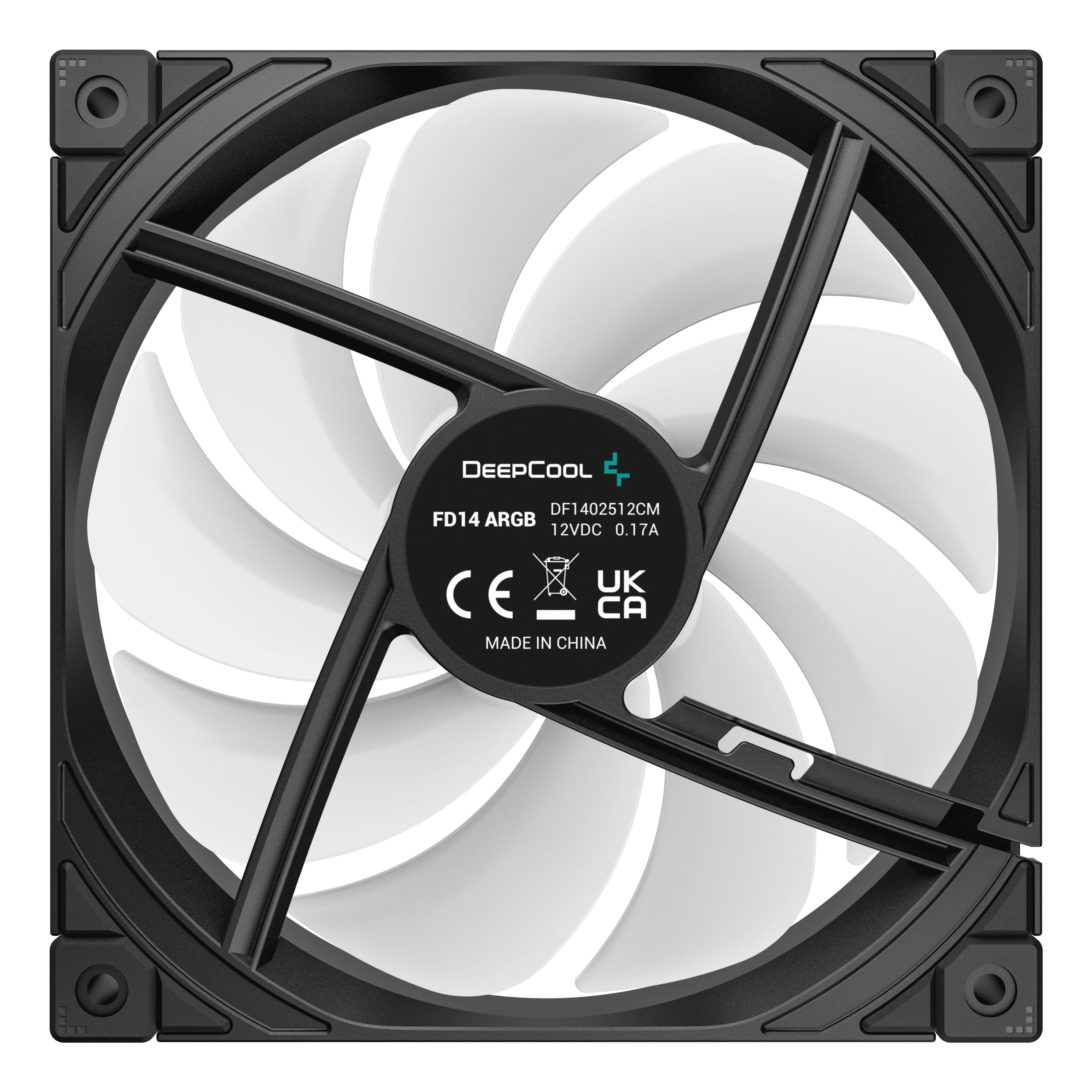Cooler for PSU/CASE DEEPCOOL FD14 ARGB PWM HDB BLACK 400-1650rpm 140mm