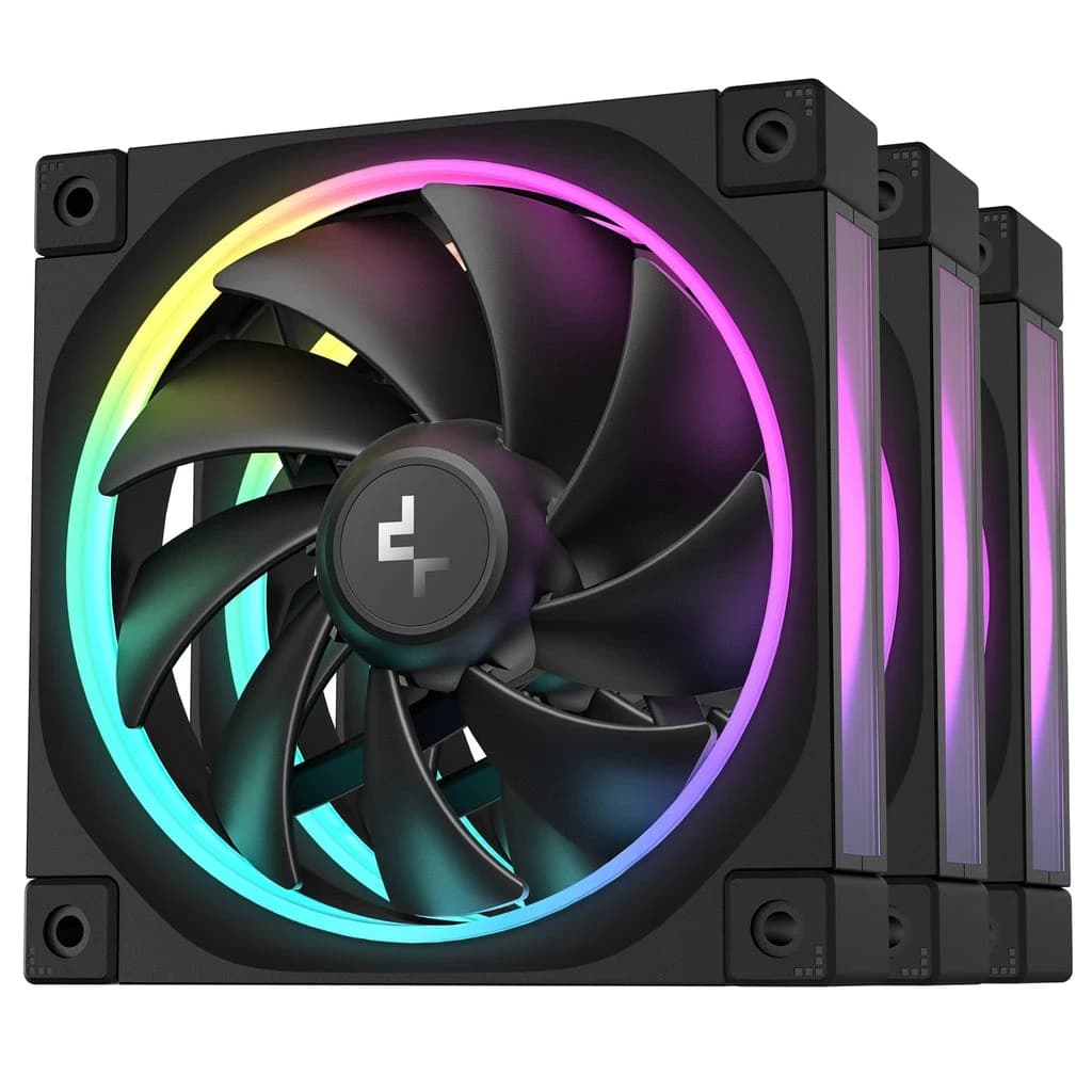 Cooler for PSU/CASE DEEPCOOL FL12(3 IN 1 SET) PWM BLACK ARGB 500-2150rpm 120mm