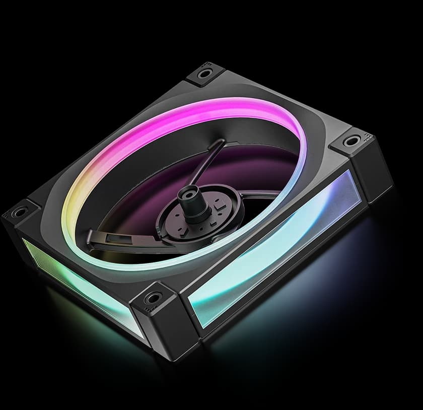 Cooler for PSU/CASE DEEPCOOL FL12R PWM BLACK ARGB 500-2150rpm 120mm