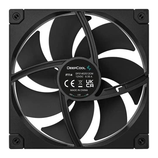 Cooler for PSU/CASE DEEPCOOL FT14 SLIM PWM BLACK LED 500-1650rpm 140mm