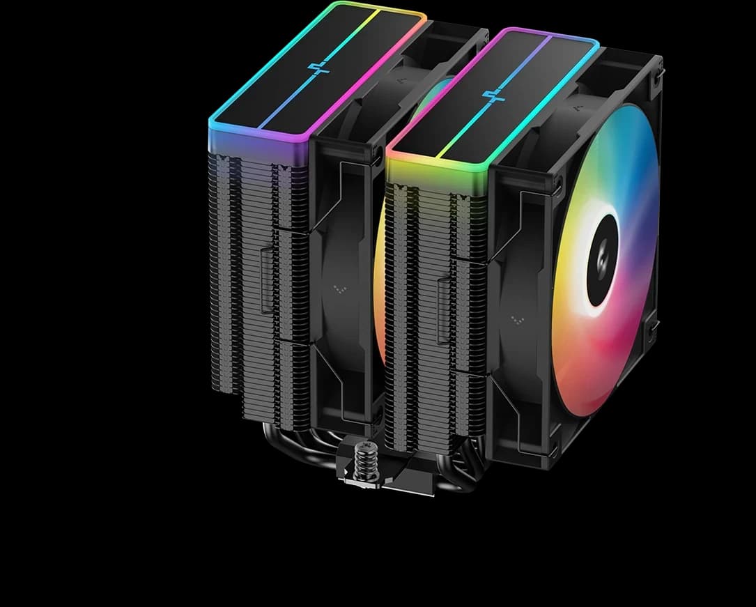 CPU cooler DEEPCOOL AG620 G2 BK ARGB LGA1700/1851/AMD 2x120mm 300-1950rpm,6HP